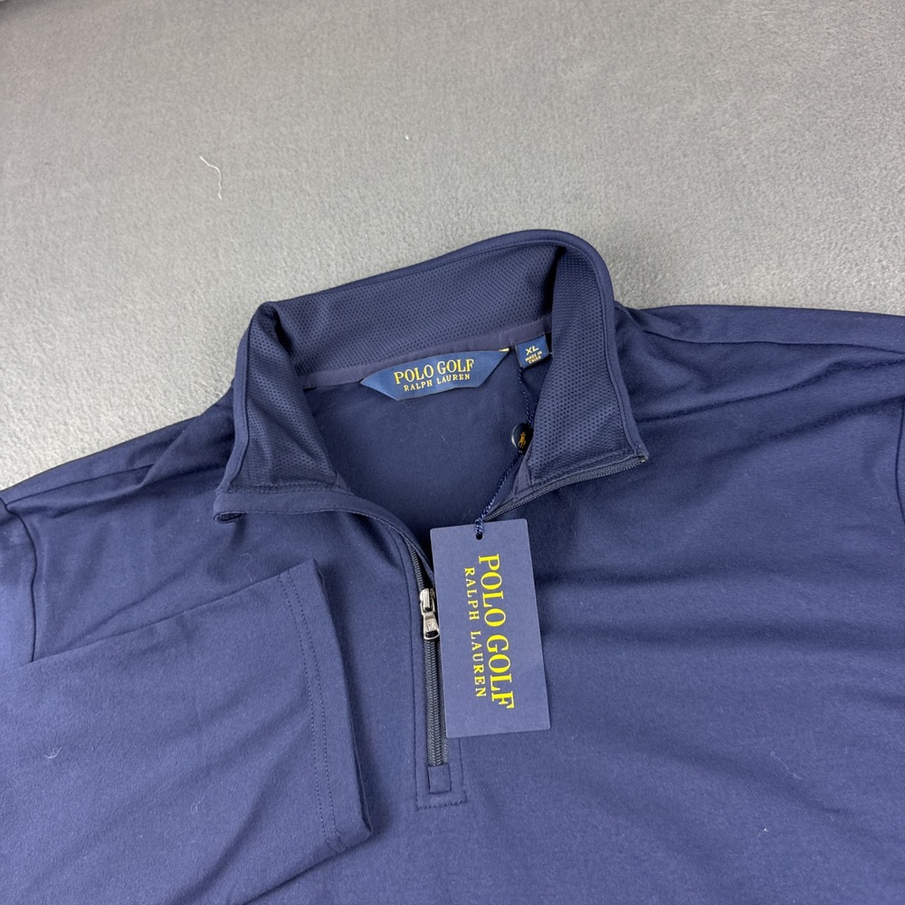 Polo Golf Ralph Lauren Pullover Men's XL Blue 1/4 ZIp Stretch Performance NEW